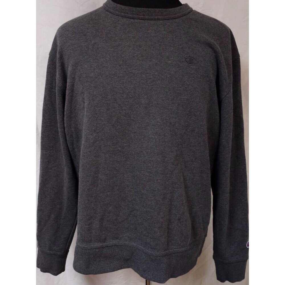 Champion Authentic Athleticwear Mens Large Dark Grey Logo's Soft Sweatshirt